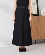 K2HFD02059 a.v.v(アー・ヴェ・ヴェ) Aラインデニムスカート ブルー