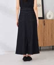 K2HFD02059 a.v.v(アー・ヴェ・ヴェ) Aラインデニムスカート ブルー