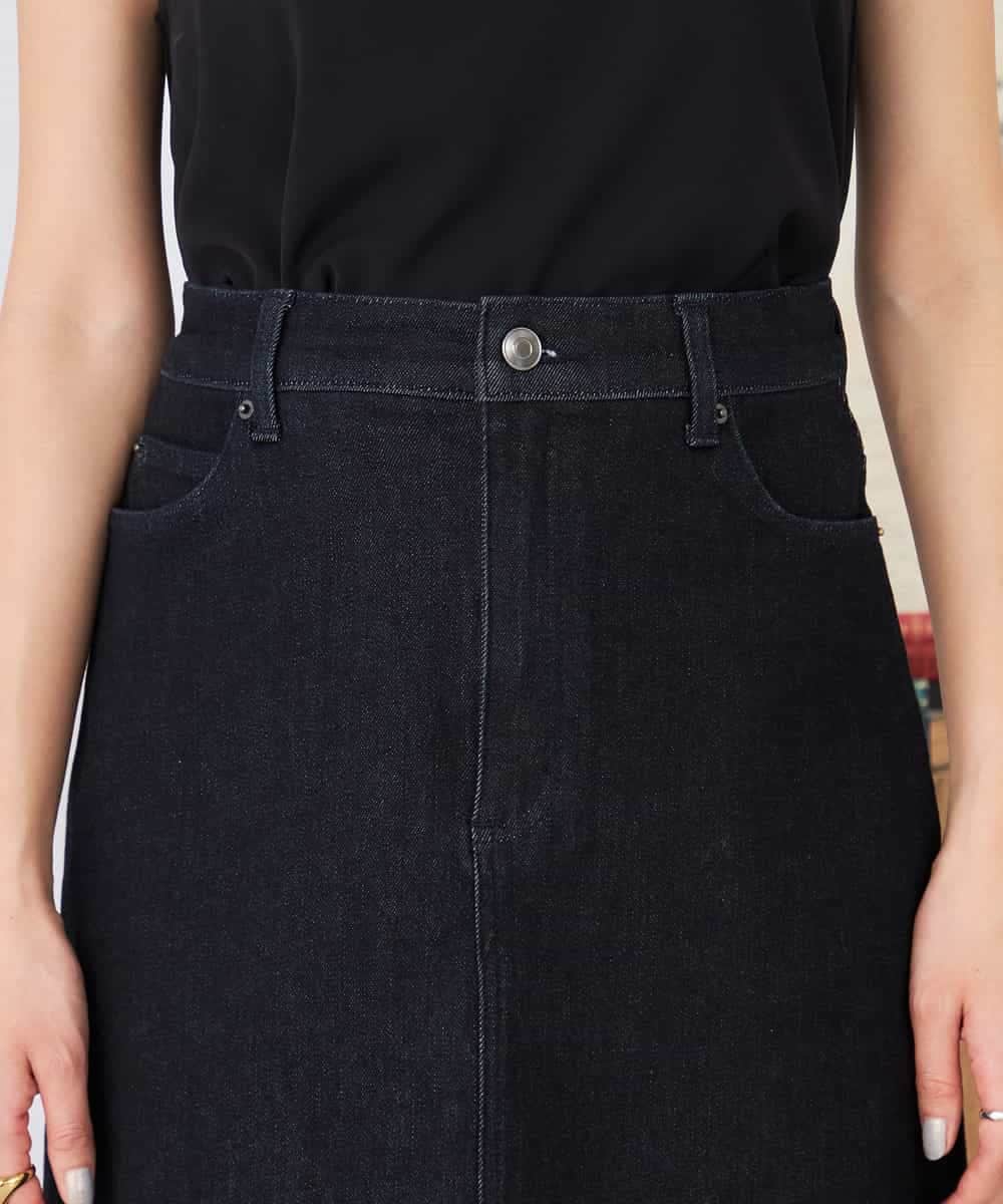 K2HFD02059 a.v.v(アー・ヴェ・ヴェ) Aラインデニムスカート ブルー