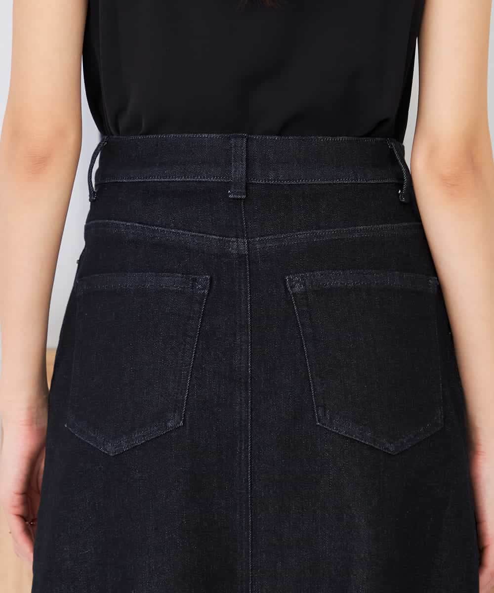 K2HFD02059 a.v.v(アー・ヴェ・ヴェ) Aラインデニムスカート ブルー