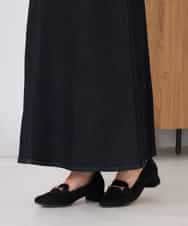 K2HFD02059 a.v.v(アー・ヴェ・ヴェ) Aラインデニムスカート ブルー