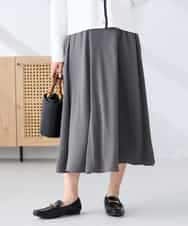 K2HFD14049 a.v.v(アー・ヴェ・ヴェ) 【洗える/イージーケア】シルキーサテンフレアスカート ピンク