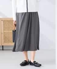 K2HFD14049 a.v.v(アー・ヴェ・ヴェ) 【洗える/イージーケア】シルキーサテンフレアスカート ピンク