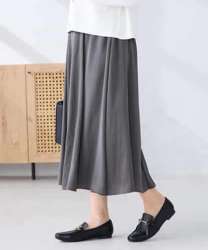 K2HFD14049 a.v.v 【洗える/イージーケア】シルキーサテンフレアスカート
