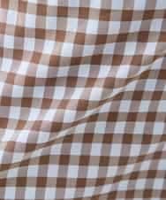 K2HFD15054 a.v.v(アー・ヴェ・ヴェ) 【洗濯機で洗える】ギンガムチェック柄ナロースカート ブラウン×ライトブルーギンガム