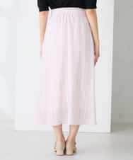 K2HFD16059 a.v.v(アー・ヴェ・ヴェ) 【洗える】ドビーストライプフレアスカート ピンク