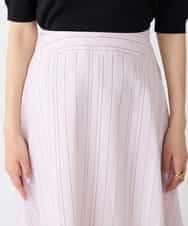 K2HFD16059 a.v.v(アー・ヴェ・ヴェ) 【洗える】ドビーストライプフレアスカート ピンク