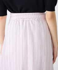 K2HFD16059 a.v.v(アー・ヴェ・ヴェ) 【洗える】ドビーストライプフレアスカート ピンク