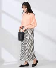 K2HFD20059 a.v.v(アー・ヴェ・ヴェ) ギンガムチェックプリーツスカート ブラック