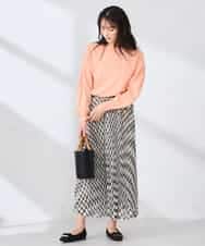 K2HFD20059 a.v.v(アー・ヴェ・ヴェ) ギンガムチェックプリーツスカート ブラック