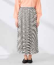 K2HFD20059 a.v.v(アー・ヴェ・ヴェ) ギンガムチェックプリーツスカート ブラック