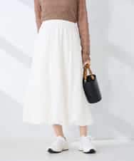 K2HFD21059 a.v.v(アー・ヴェ・ヴェ) バルーンスカート ホワイト