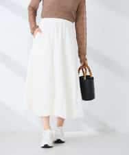 K2HFD21059 a.v.v(アー・ヴェ・ヴェ) バルーンスカート ホワイト