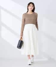 K2HFD21059 a.v.v(アー・ヴェ・ヴェ) バルーンスカート ホワイト