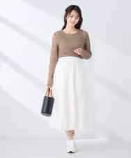 K2HFD21059 a.v.v(アー・ヴェ・ヴェ) バルーンスカート ホワイト