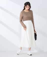 K2HFD21059 a.v.v(アー・ヴェ・ヴェ) バルーンスカート ホワイト