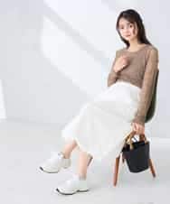 K2HFD21059 a.v.v(アー・ヴェ・ヴェ) バルーンスカート ホワイト