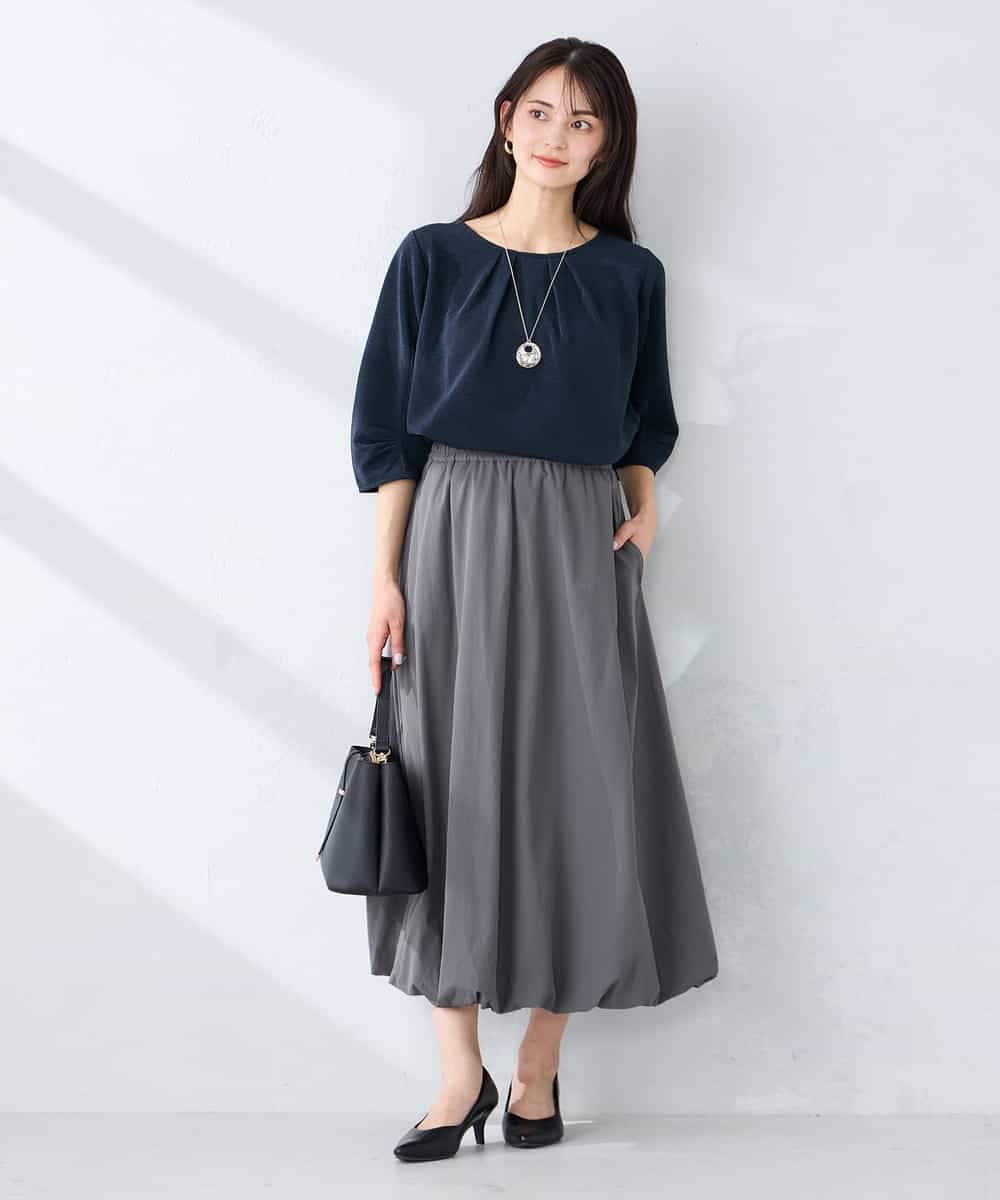 K2HFD21059 a.v.v(アー・ヴェ・ヴェ) バルーンスカート ホワイト