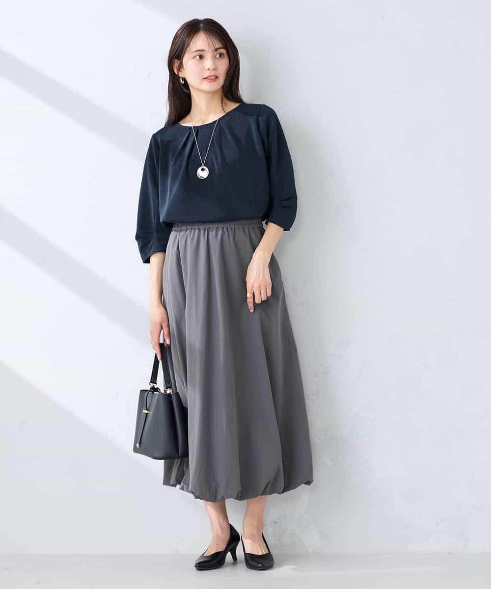 K2HFD21059 a.v.v(アー・ヴェ・ヴェ) バルーンスカート ホワイト