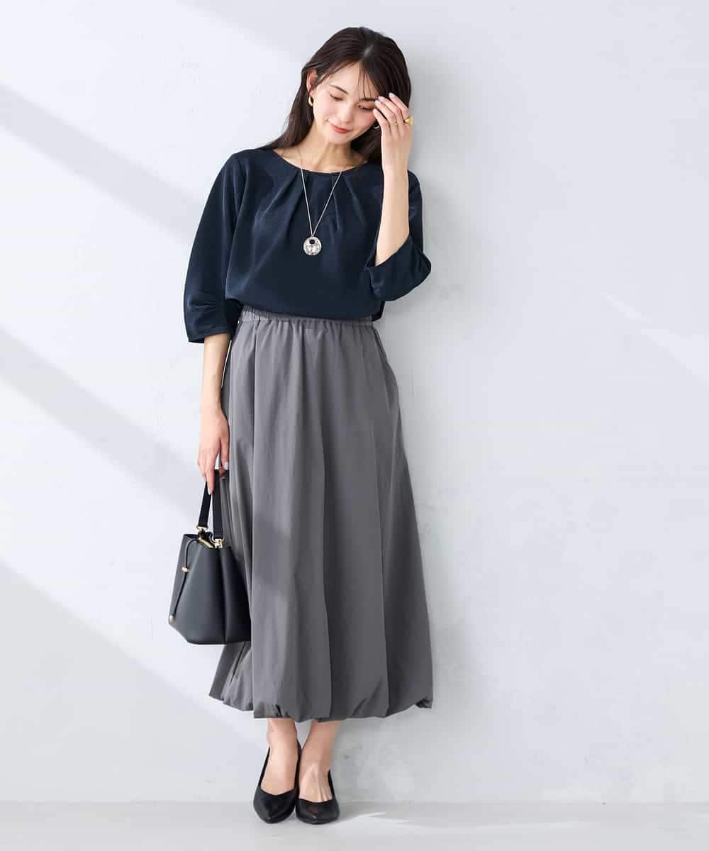 K2HFD21059 a.v.v(アー・ヴェ・ヴェ) バルーンスカート ホワイト