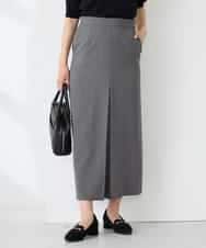 K2HFD22059 a.v.v(アー・ヴェ・ヴェ) ストライプナロースカート グレー