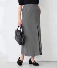 K2HFD22059 a.v.v(アー・ヴェ・ヴェ) ストライプナロースカート グレー