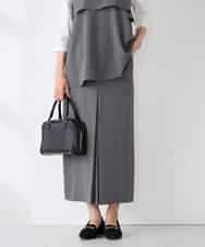 K2HFD22059 a.v.v(アー・ヴェ・ヴェ) ストライプナロースカート グレー