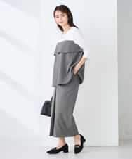 K2HFD22059 a.v.v(アー・ヴェ・ヴェ) ストライプナロースカート グレー