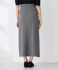 K2HFD22059 a.v.v(アー・ヴェ・ヴェ) ストライプナロースカート グレー