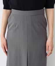 K2HFD22059 a.v.v(アー・ヴェ・ヴェ) ストライプナロースカート グレー