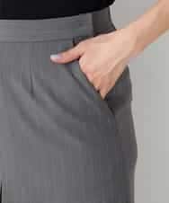 K2HFD22059 a.v.v(アー・ヴェ・ヴェ) ストライプナロースカート グレー