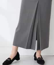 K2HFD22059 a.v.v(アー・ヴェ・ヴェ) ストライプナロースカート グレー