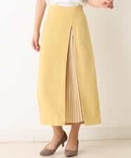 K2HFM19059 a.v.v(アー・ヴェ・ヴェ) ZIP切り替えAラインスカート マスタード