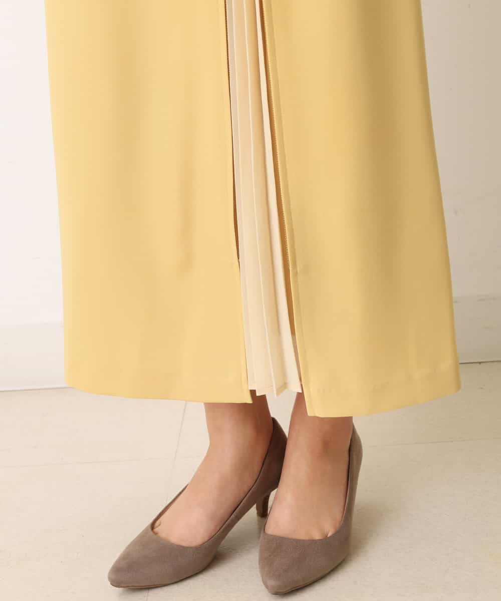 K2HFM19059 a.v.v(アー・ヴェ・ヴェ) ZIP切り替えAラインスカート マスタード