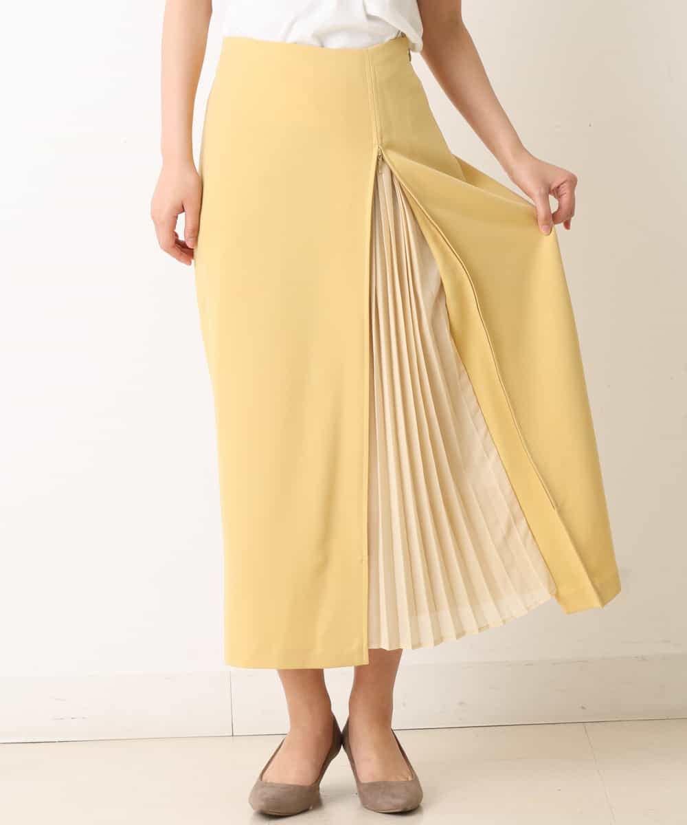 K2HFM19059 a.v.v(アー・ヴェ・ヴェ) ZIP切り替えAラインスカート マスタード