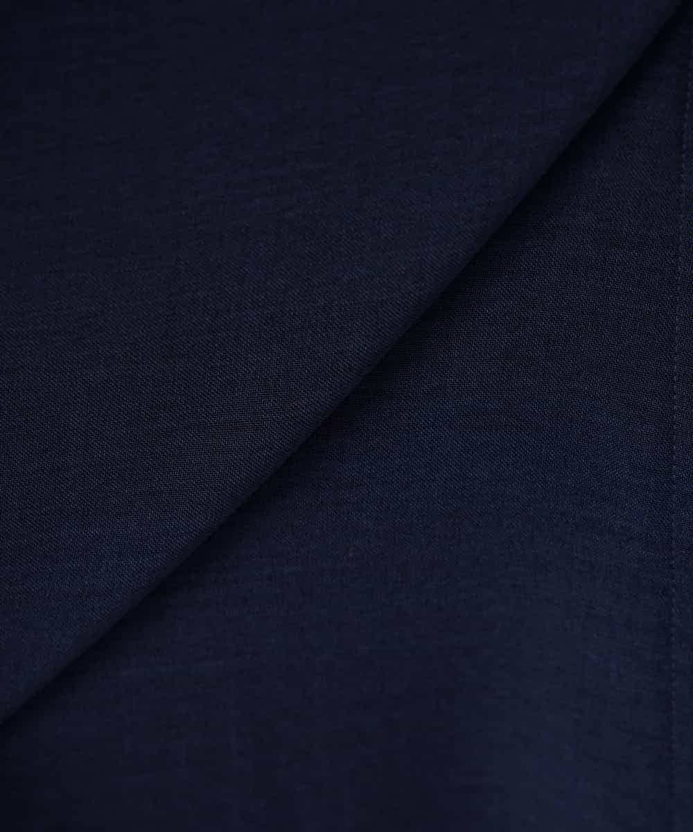 K2HGD04059 a.v.v(アー・ヴェ・ヴェ) 【接触冷感/UVカット】リネンライクフレアスカート【セットアップ対応/アンチピリング】 ネイビー