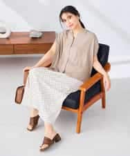 K2HGD24054 a.v.v(アー・ヴェ・ヴェ) ソフトマーメイドサテンスカート【マシンウォッシャブル】 ブラック