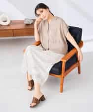 K2HGD24054 a.v.v(アー・ヴェ・ヴェ) ソフトマーメイドサテンスカート【マシンウォッシャブル】 ブラック