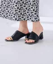 K2HGD24054 a.v.v(アー・ヴェ・ヴェ) ソフトマーメイドサテンスカート【マシンウォッシャブル】 ブラック