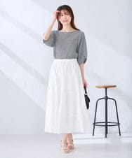 K2HGD25059 a.v.v(アー・ヴェ・ヴェ) 【洗える】ティアードプリーツスカート カーキ