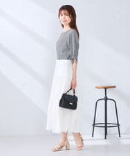 K2HGD25059 a.v.v(アー・ヴェ・ヴェ) 【洗える】ティアードプリーツスカート カーキ