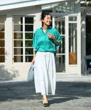 K2HGD25059 a.v.v(アー・ヴェ・ヴェ) 【洗える】ティアードプリーツスカート カーキ