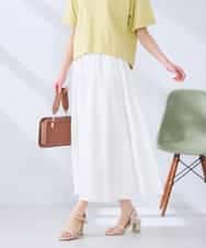 K2HGD25059 a.v.v(アー・ヴェ・ヴェ) 【洗える】ティアードプリーツスカート カーキ