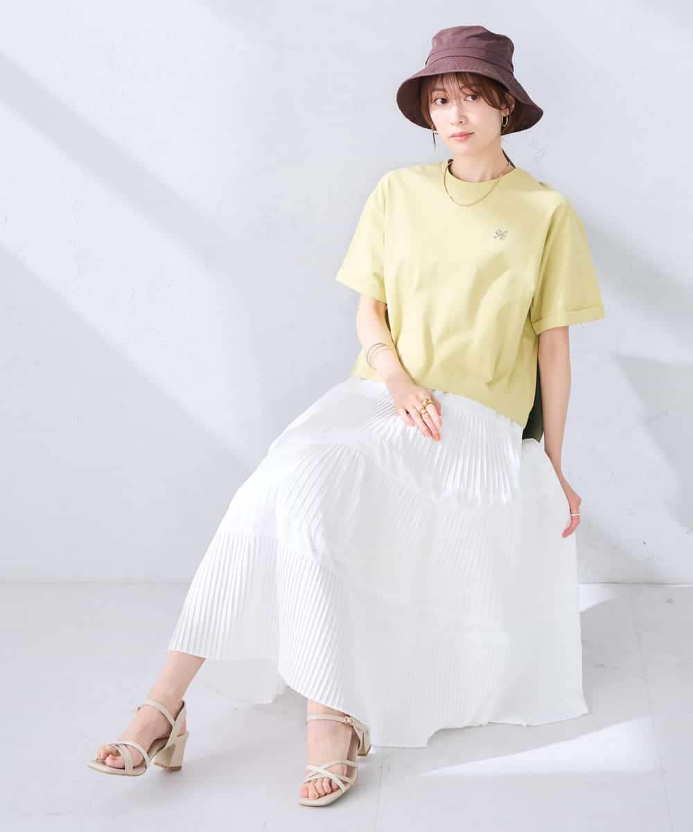 K2HGD25059 a.v.v(アー・ヴェ・ヴェ) 【洗える】ティアードプリーツスカート カーキ