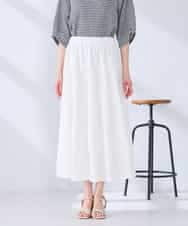 K2HGD25059 a.v.v(アー・ヴェ・ヴェ) 【洗える】ティアードプリーツスカート カーキ