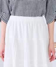 K2HGD25059 a.v.v(アー・ヴェ・ヴェ) 【洗える】ティアードプリーツスカート カーキ