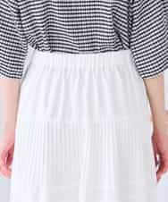 K2HGD25059 a.v.v(アー・ヴェ・ヴェ) 【洗える】ティアードプリーツスカート カーキ