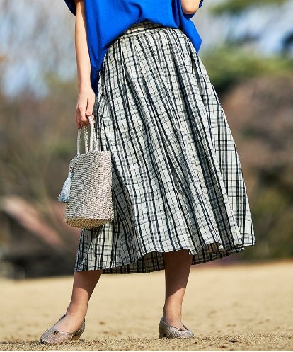 K2HGD26059 a.v.v 【洗える】メモリーチェックタフタスカート