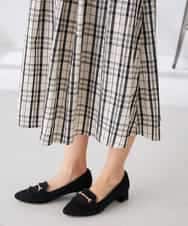 K2HGD26059 a.v.v(アー・ヴェ・ヴェ) 【洗える】メモリーチェックタフタスカート アイボリー