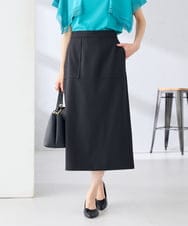 K2HGD28059 a.v.v(アー・ヴェ・ヴェ) 【洗える】ストレッチナロースカート グレージュ